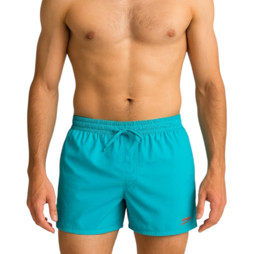 Vintage 80s Speedo Teal Blue Swim Trunks Shorts Size 33 Retro Sport Lined